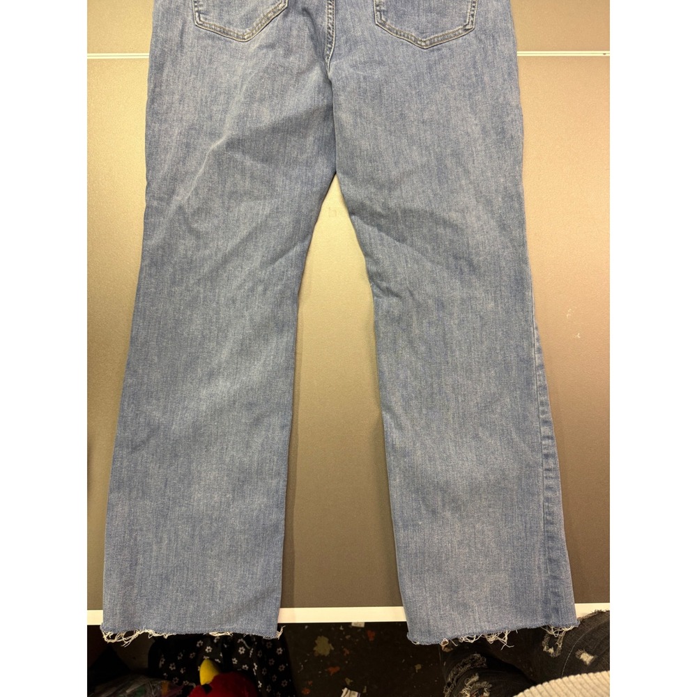 INC International Concepts Womens Size 14 Bootcut Jeans Medium Wash Raw Hem Gold - Picture 7 of 7